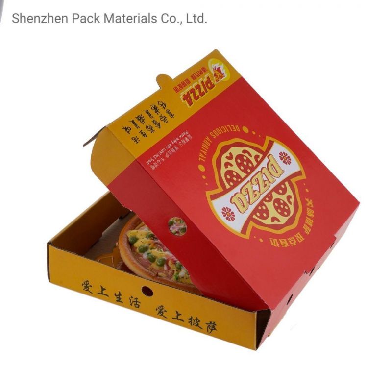 Pizza Cake Customized Recyclable Custom Fast Chips Food Grade Bacon Onion Packaging Paper Box