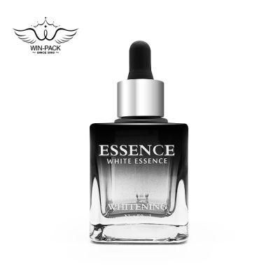 Glass Dropper Bottle Customized Grey Transparent Color Cosmetic Container with Silver Dropper 30ml 15ml