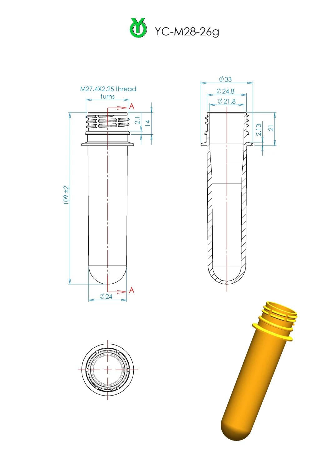 28mm 26g Pco 1810 Neck Finish for Water Bottle 550ml Plastic Bottle Pet Bottle Cosmetic