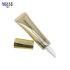 OEM Custom Cosmetic Packaging LDPE +Aluminum Eye Cream Tube with Nozzle Luxury Gold Plated Screw Cover