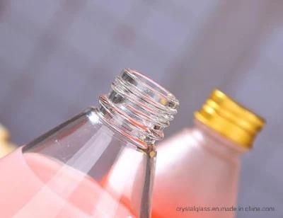 Eco-Friendly Water Droplets Clear Glass Beverage Bottle OEM 50/200/250/350/500ml