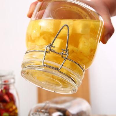 Clear Roud Shape Glass Packing Jar with Lid