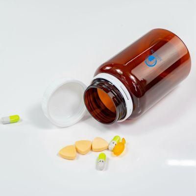Tamper Evident Cap Eco Friendly PCR Pet Amber Food Plastic Bottle