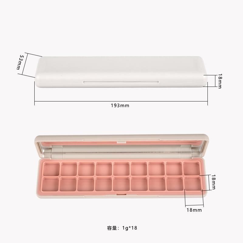Wholesale 18 Hole Makeup High Pigment Make Your Own Brand Glitter Custom Nude Eyeshadow Palette