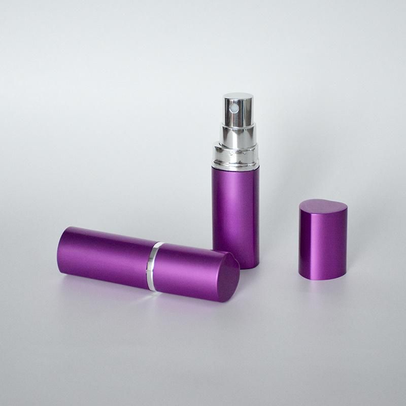 Aluminum Perfume Atomizer with Inner Glass Bottle Mini Pen Spray Bottle Portable Perfume Atomizer Square/Round Refillable Perfume Bottle