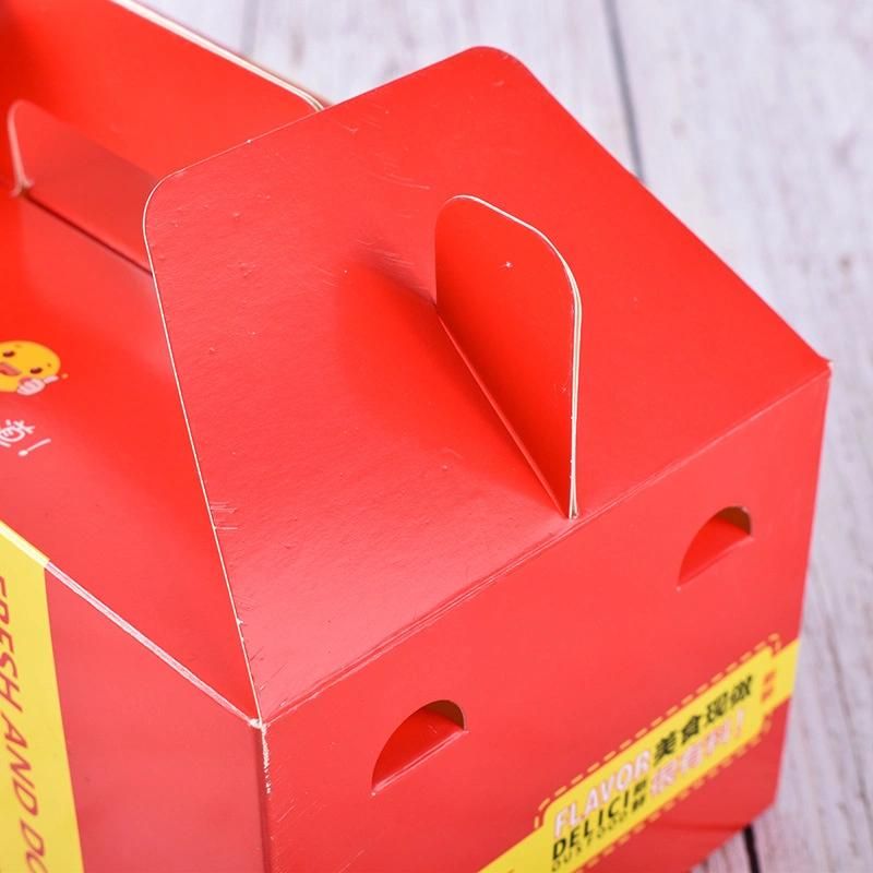 Wholesale Custom Printed Fried French Chips Paper Box Restaurant Roast Chicken Fast Food Packaging