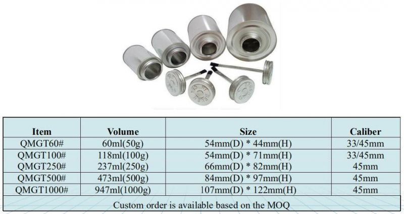 Chemical Industry Use Metal Glue Resealable Empty Tin Can with Brush
