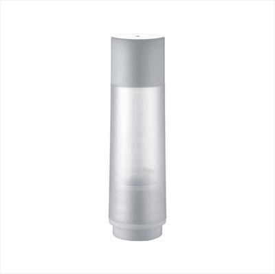 Winpack China Factory Airless Diptube Dual Chamber Lotion Bottle for Cosmetic 30ml White Color Airless Round Bottle Holder for Essential Oil