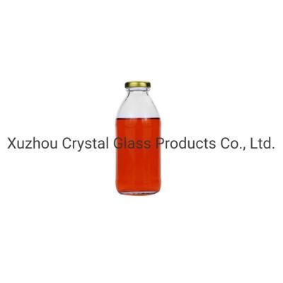 Screen Printing Custom Design Milk Bottle with Screw Lid 300ml 500ml Glass Bottle