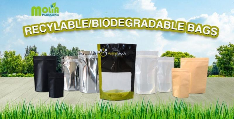 Plastic White Film Reclosable Stand up Pouches with Hang Hole