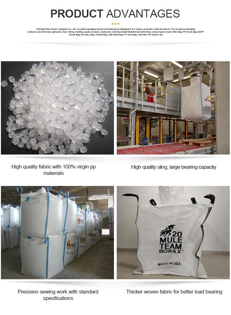 ODM OEM 100% PP Woven Jumbo Bag1000kg Jumbo Sling Bags