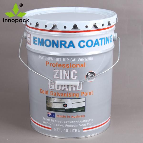 19L/5 Gallon Galvanized Steel Metal Bucket Paint Pail