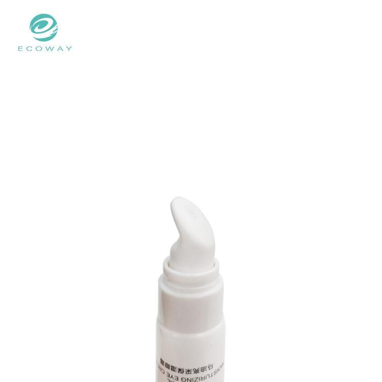 Wholesale Custom 15ml PE White Ceramic Head White Flap Cover Eye Cream Tube