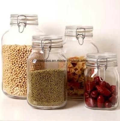Preserving Jar Mason Jar with Clip/Clamp Hinged Lid