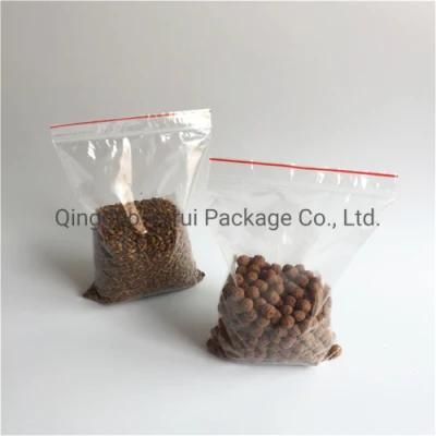 Zip Lock Bag with Press Seal Zipper Poly Double Zipper and Colour Lips with Standard Size