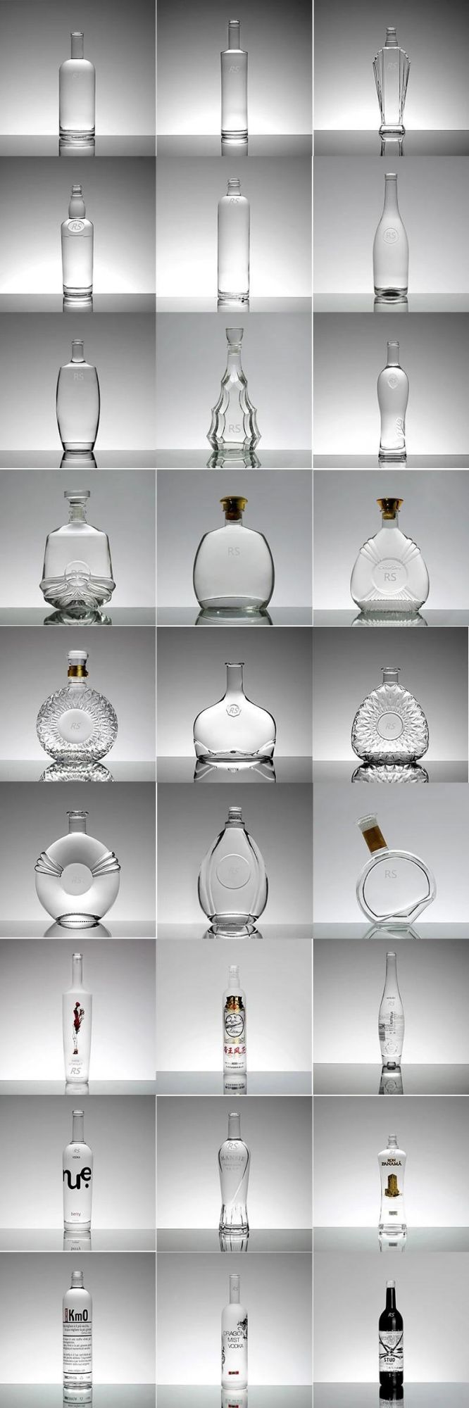 250ml 350ml 500ml 700ml 750ml High Quality Whisky Vodka Brandy Gin Glass Bottle