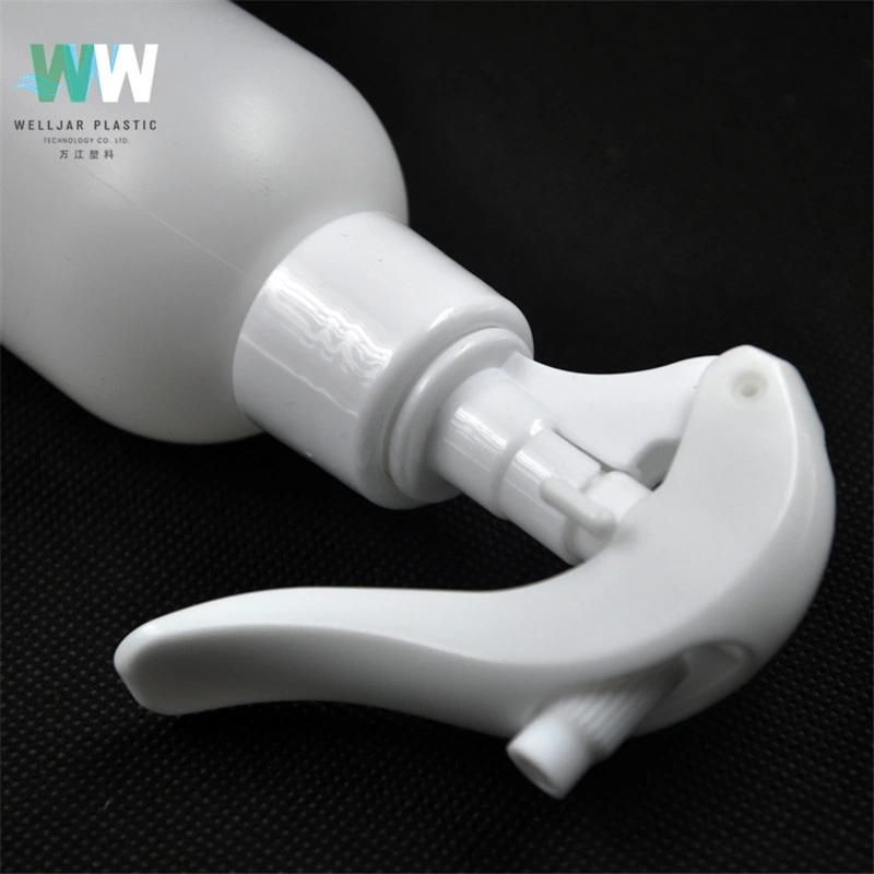 250ml White PE Plastic Round Shoulder Mouse Spray Detergent Bottle