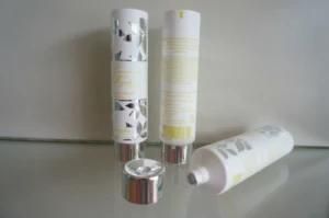 Plastic Soft Tube with Bright Silver Screw Cap for Hand Cream