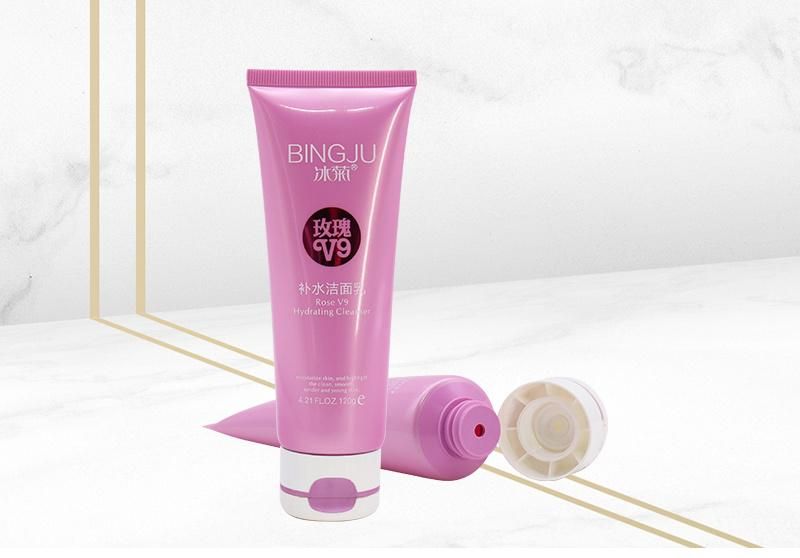 Custom Cosmetic Packaging Plastic 120ml Flip Top Lotion Tube
