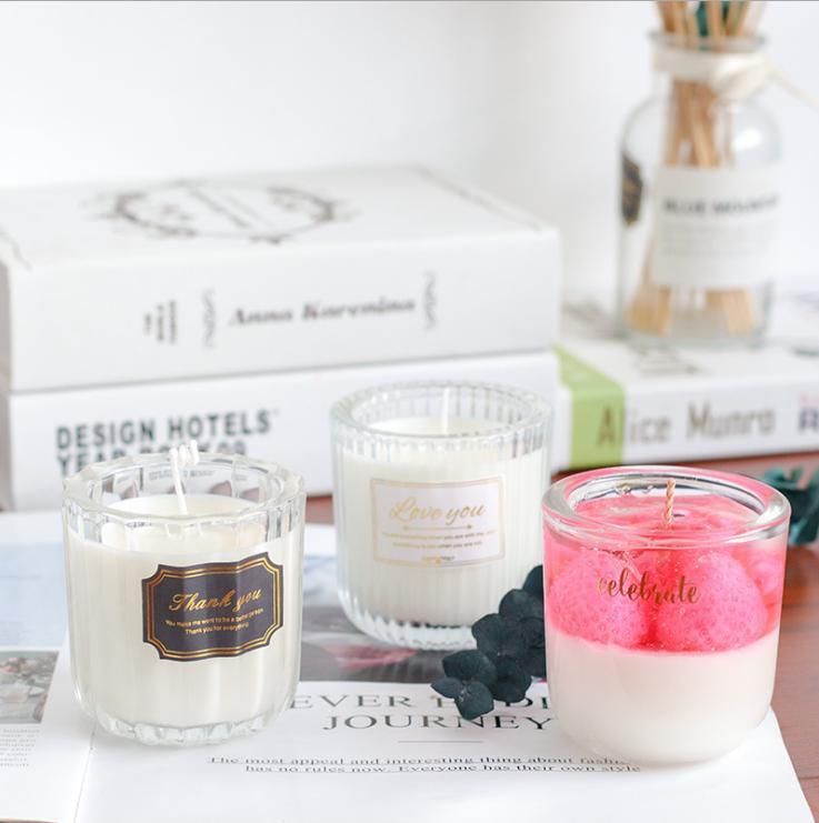 Transparent Aromatherapy Candle Holder Pattern Transparent Candle Glass Can