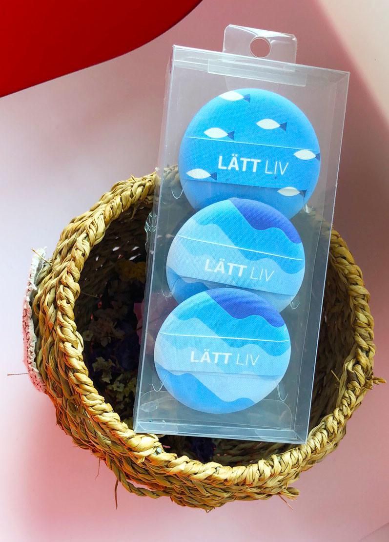 Clear Packaging Plastic Box cosmetic Box for Beauty Puff