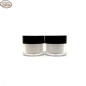 50g BPA Free Cream Jar Plastic Matte Packaging Jar Screw Black Cap Transparent Cream Jar