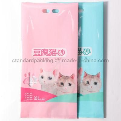 Wholesale Closed Bottom PE Bags with Your Design Printed Bentonite Cat Litter Sand