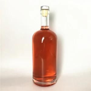 750ml Crystal Globe Glass Wine Bottle with Wooden Cork Lid