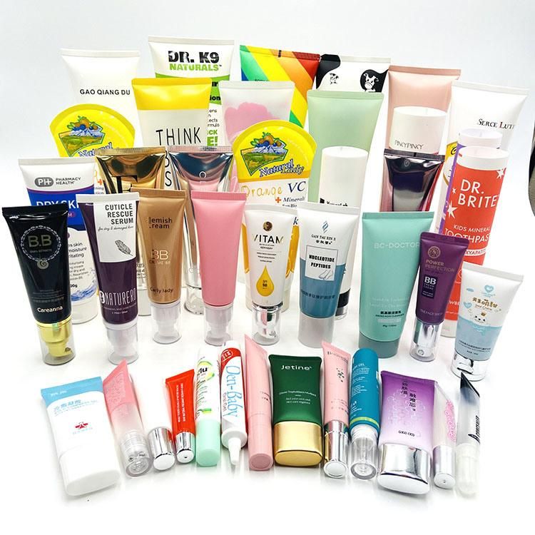 Empty Surface Round Shape Cosmetic Tube Packaging with Screw Cover