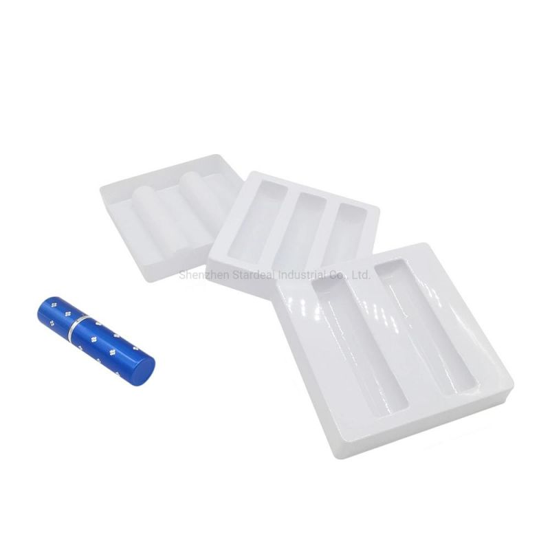 Vacuum Forming Custom Cosmetic Flocked Blister Packaging Tray
