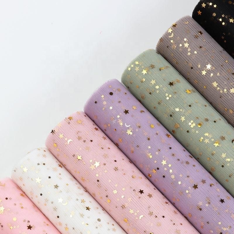 Wholesale Sequins Mesh Flower Wrapping Paper Roll Gift Packaging for Florist Bouquet Wrapping Paper