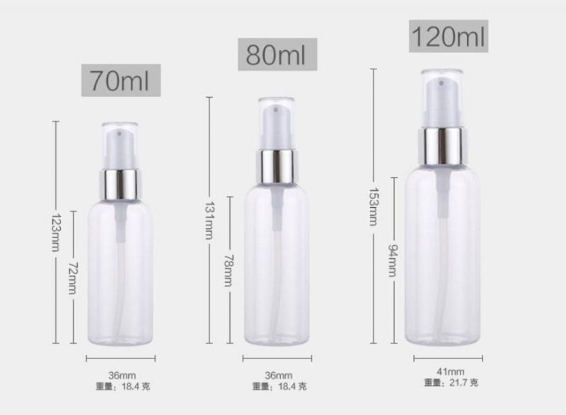 50ml Luxury High Quality Aluminum Powder Pump Lotion Bottle Shower Gel Shampoo Sample Trial Package Travel Points Cosmetic Packaging Lotion Bottle