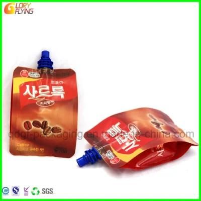 Plastic Packaging Bag for Packing Fruit Juice/ Spout Food Bag
