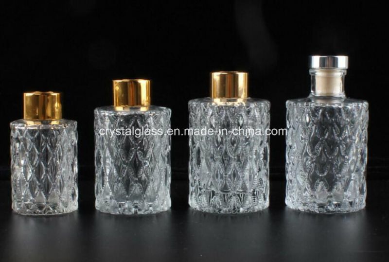 Sized Square Glass Cosmetic Aromatherapy Bottle Rattan Diffuser Glass Bottle