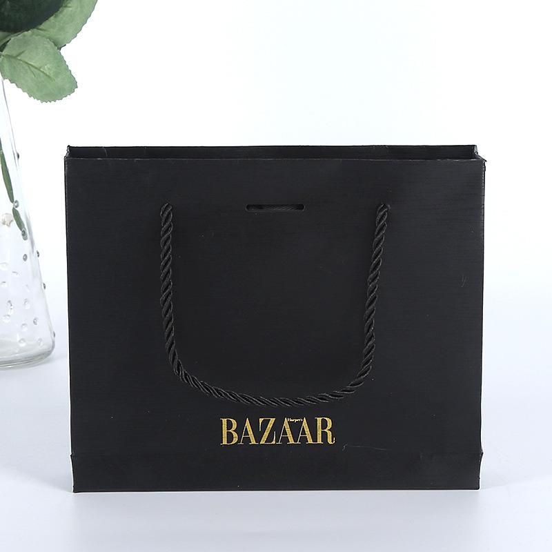 Customized Food Apparel Garment Paper Hand Bag Gift Bag Ribbon Bag