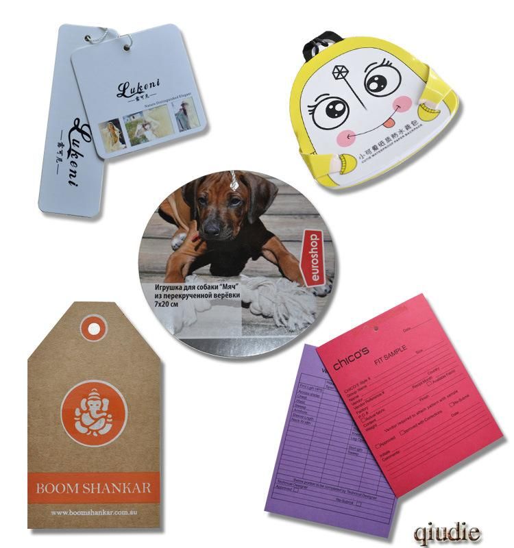 Customized Paper Clothing Label with Logo Printing