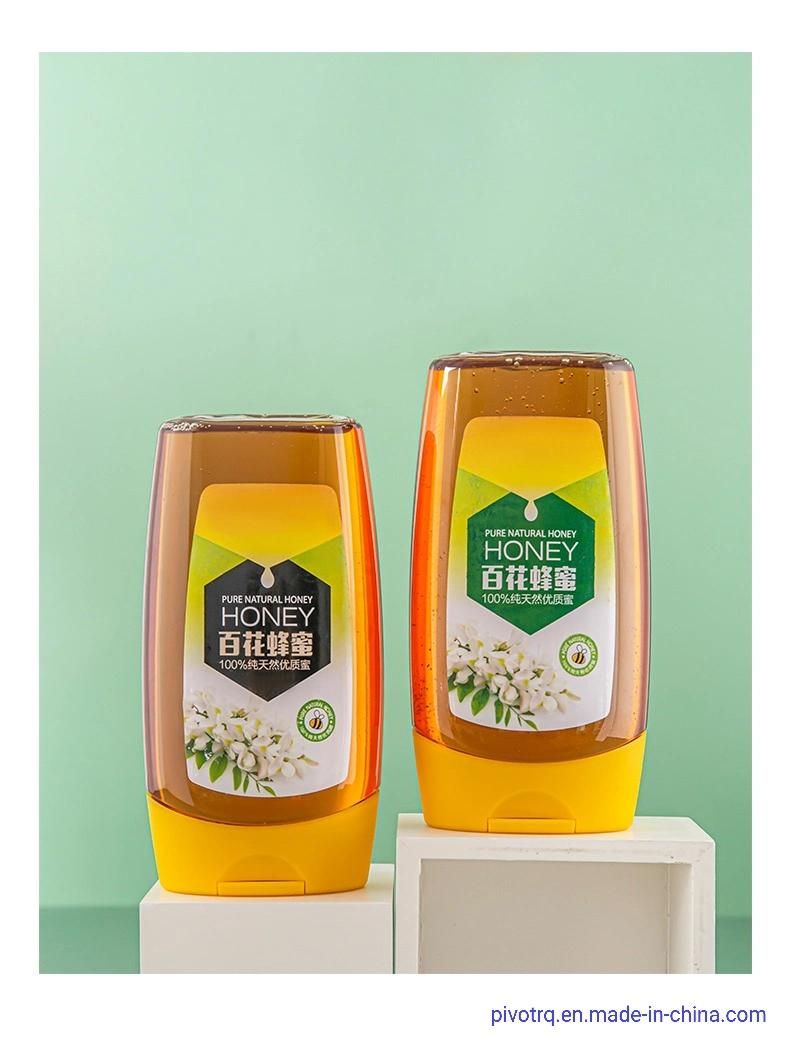 500g 16oz Plastic Squeeze Bottle for Honey Syrup with Silicon Valve