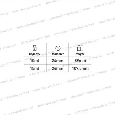 Winpack Eco Friendly Custom Plastic Injection Bottle 15ml Serum Packing 10ml 15ml