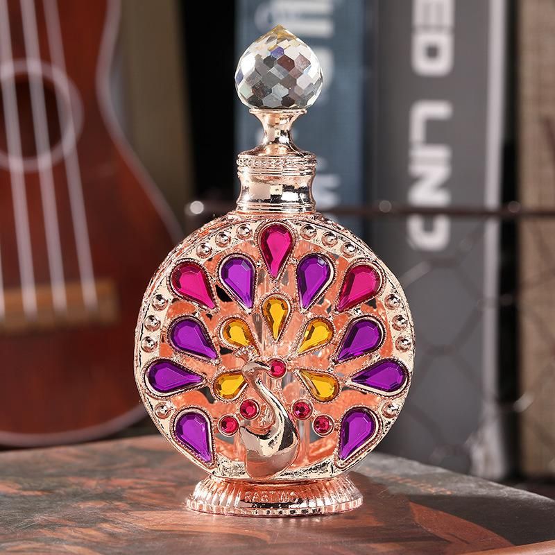 Antique Metal Arabic Style Fragrance Essential Oil Bottle