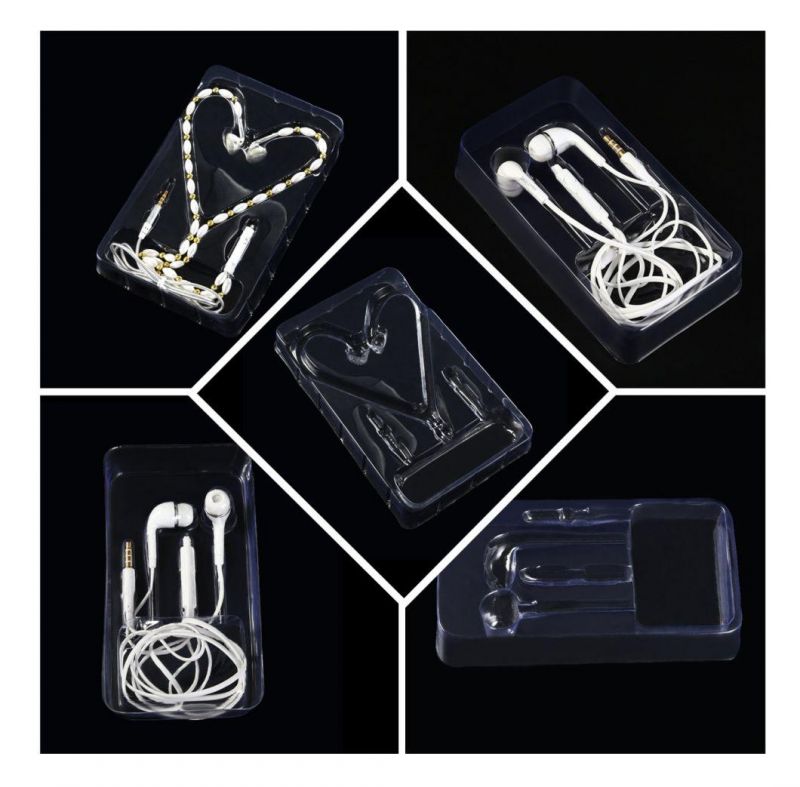 PVC/Pet Blister Tray Packaging for Earphone Cable with Electronic Product