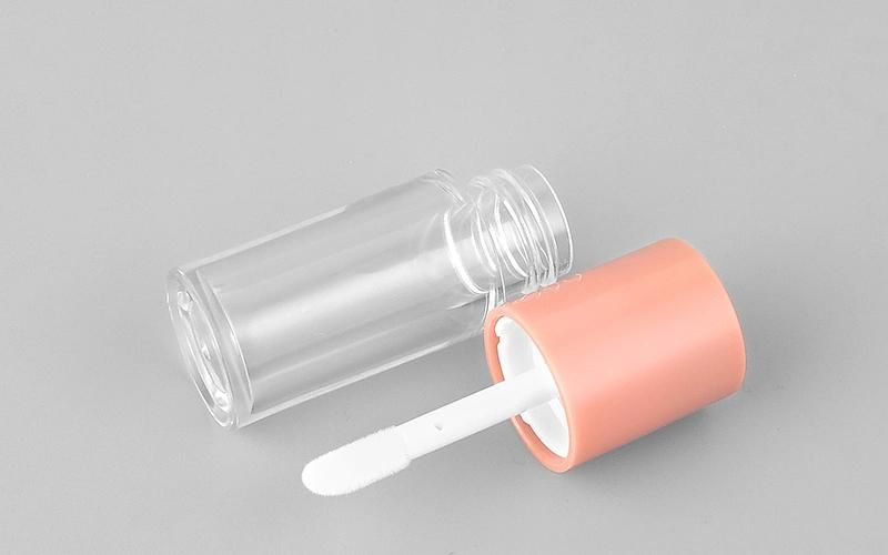 in Stock Novelty 2ml Hot Selling Pink Cosmetic Lipgloss Container with Big Brush Wand Lip Gloss Containers Tube