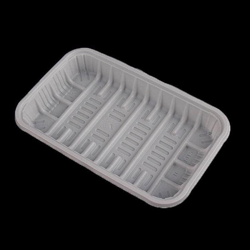 Supermarket Thermoformed PET Plastic Rectangular Food Packaging Tray