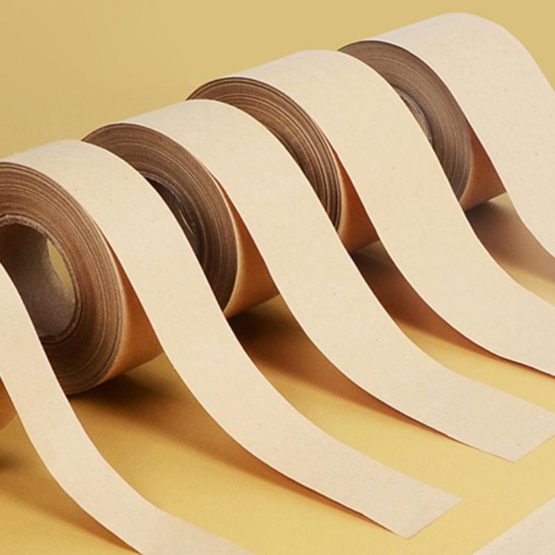 Customized Print Logo Water Activated Gummed Packaging Kraft Paper Tape
