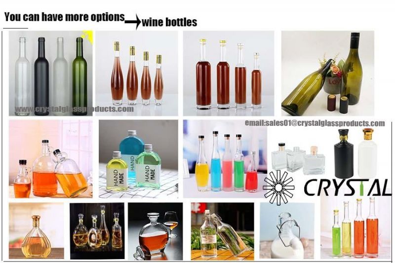 Creative Wine Transparent Glass Beverage Bottle with Clip Cap