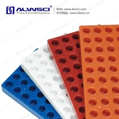 White Color PP Vial Rack 50 Positions
