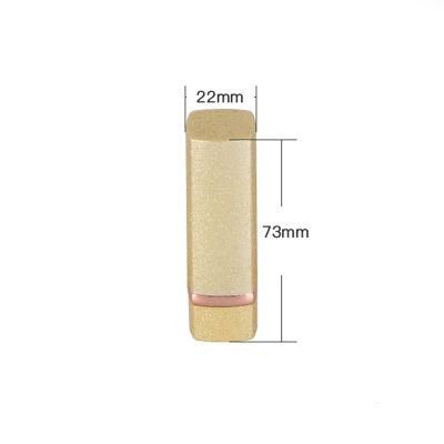 Fancy Cosmetic Empty Gold Lipstick Container Lipstick Packaging Tube Cosmetic Plastic Lipstick Tube
