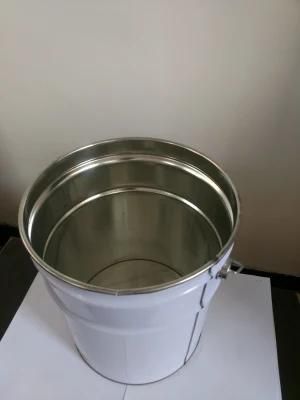 10L Wide Mouth Customizable Barrel, Round Tin Bucket, Metal Pail