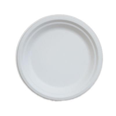 Biodegradable 9 Inch Compostable Tableware Disposable Sugarcane Bagasse Paper Round Plate
