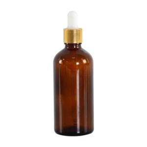 15ml 20ml 30ml 50ml 100ml Frosted Hair Oil Essential Oil Round Amber Boston Glass Eye Dropper Bottle with Dropper