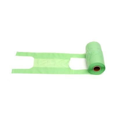 Corn Starch Eco Friendly PLA Recycle Reusable Biodegradable Compostable Packaging Plastic T-Shirt Bags with En13432 Certified